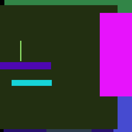 Blue Hair Bikini Wet